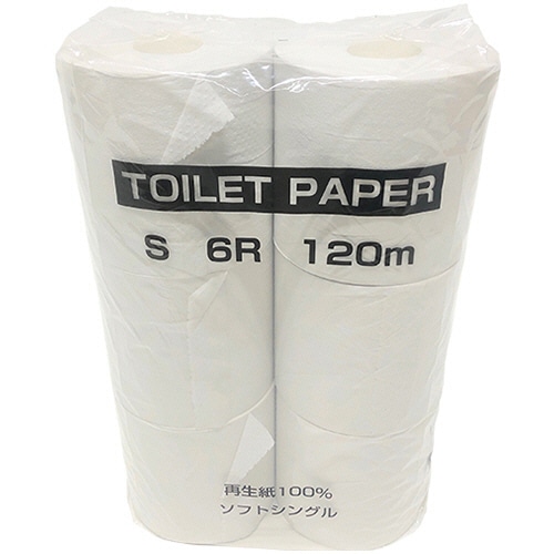 太洋紙業 トイレットペーパー シングル 芯あり 120m 1セット(48ロール:6ロール×8パック)(ご注文単位1セット)【直送品】