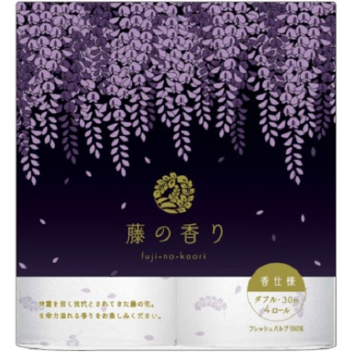 四国特紙 トイレットペーパー 藤の香り ダブル 芯あり 30m 1セット(48ロール:4ロール×12パック)(ご注文単位1セット)【直送品】