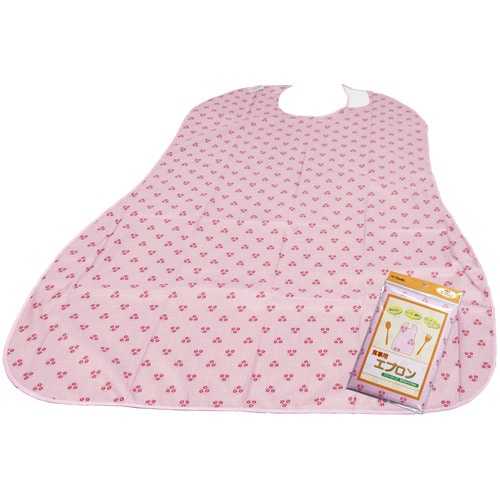 オオサキメディカル　プラスハート　食事用エプロン　ピンク　1セット（5枚）（ご注文単位1セット）【直送品】
