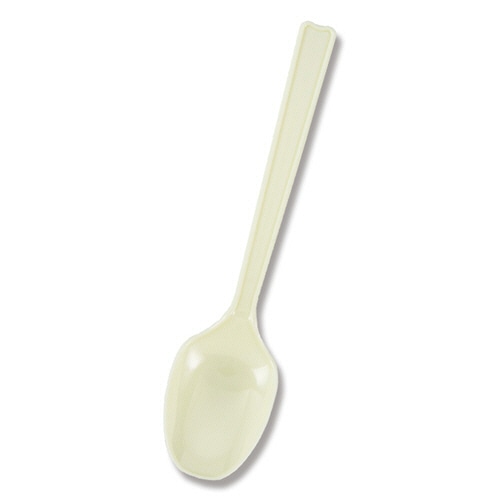 シモジマ　HEIKO　プラスチックスプーン　16cm　アイボリー　単袋　#004513001　1セット（1000本：100本×10パック）（ご注文単位1セット）【直送品】