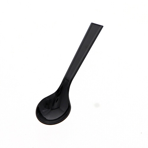 シモジマ　HEIKO　プラスチックスプーン　12.3cm　黒　単袋　#004513026　1セット（1000本：100本×10パック）（ご注文単位1セット）【直送品】