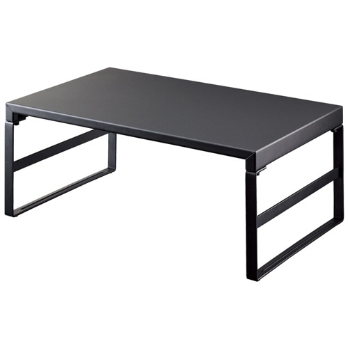 リヒトラブ 机上台 ハイタイプ W390×D250×H160mm マットブラック A-7331-124 1台(ご注文単位1台)【直送品】