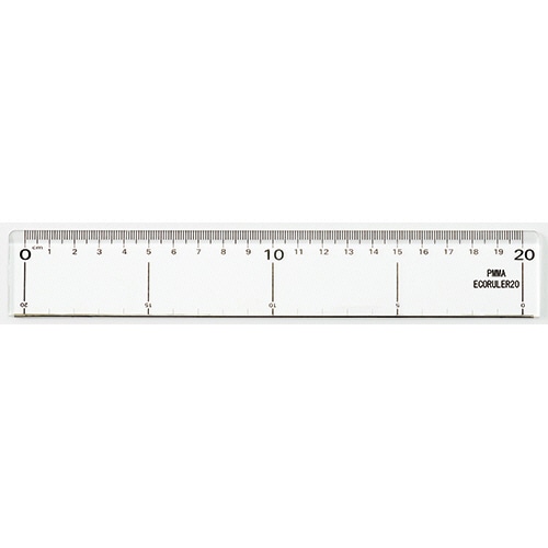 TANOSEE 再生アクリル定規 20cm 1個/本(ご注文単位1本)【直送品】