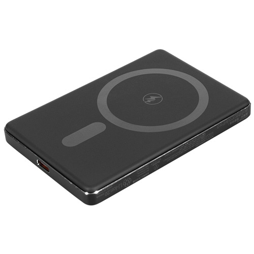オウルテック ワイヤレスモバイルバッテリー 5000mAh ブラック OWL-LPBMG5002-BK 1個(ご注文単位1個)【直送品】