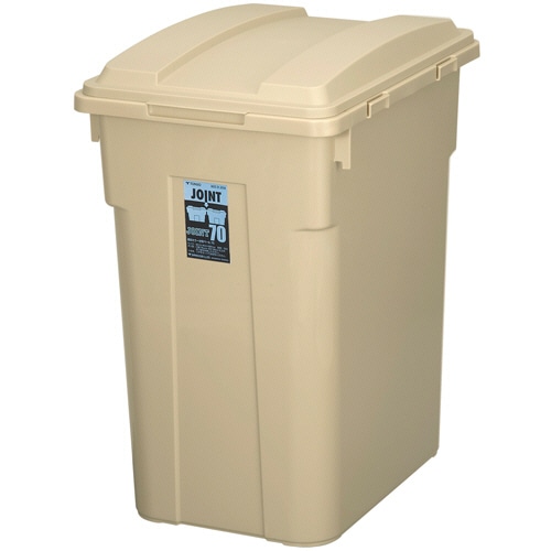新輝合成 TONBO 連結カラー分別ペール 70L カーキベージュ 02065-1 1台/個(ご注文単位1個)【直送品】