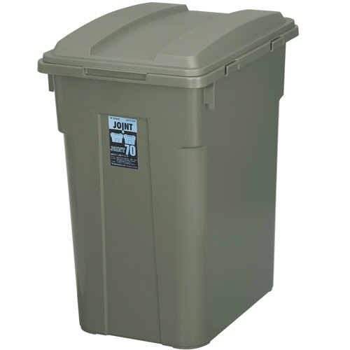 新輝合成 TONBO 連結カラー分別ペール 70L カーキグリーン 02066-8 1台/個(ご注文単位1個)【直送品】