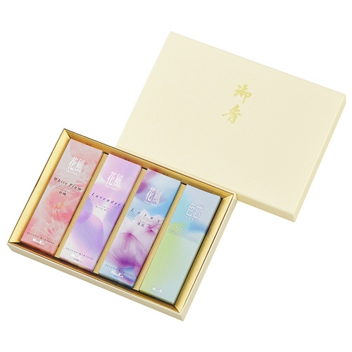日本香堂 花風 進物 3種・色芯ろうそく入 1セット(ご注文単位1セット)【直送品】