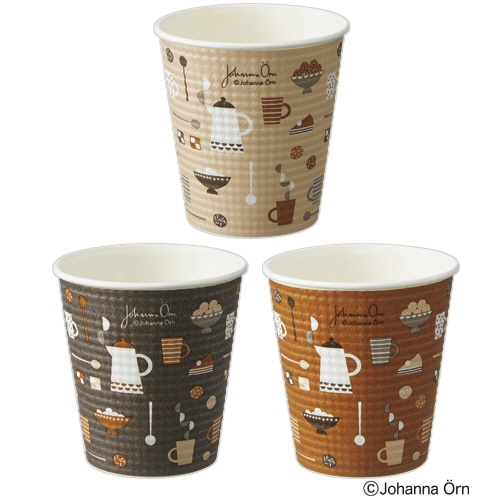 TANOSEE エンボスカップ Fika(フィーカ) 260mL(9オンス) 1セット(1000個:40個×25パック)/セット（ご注文単位1セット）【直送品】