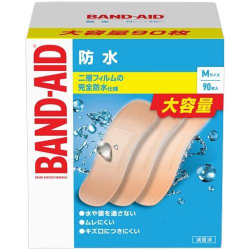 JNTLコンシューマーヘルス バンドエイド 防水 Mサイズ 1箱(90枚)/個（ご注文単位1個）【直送品】