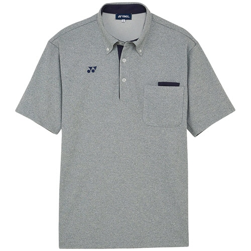 トンボ ヨネックス×キラク ニットシャツ(男女兼用) 杢ニット ミディアムグレーモク LLサイズ CY204-05-LL 1着(ご注文単位1着)【直送品】