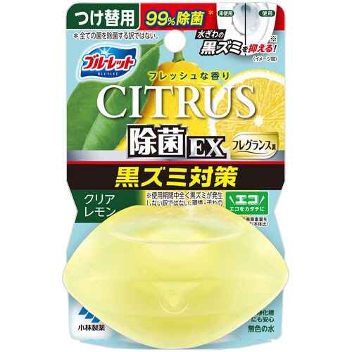 小林製薬 液体ブルーレットおくだけ 除菌EX フレグランス シトラスクリアレモンの香り つけ替用 67mL 1個（ご注文単位1個）【直送品】