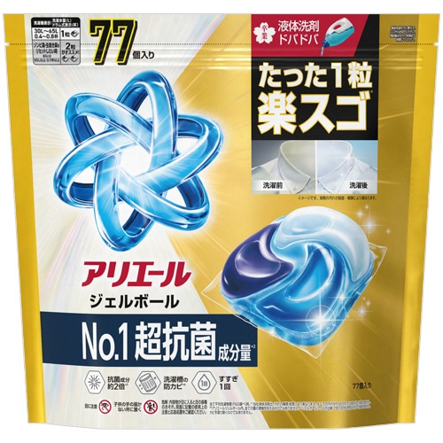 P&G アリエール ジェルボールプロ パワー つめかえ用 テラジャンボ 1パック(77個)/個(ご注文単位1個)【直送品】