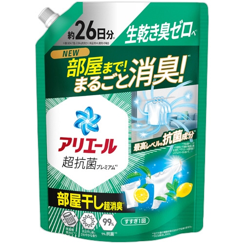 P&G アリエール ジェル 部屋干しプラス つめかえ用 超特大サイズ 625g 1パック/個(ご注文単位1個)【直送品】