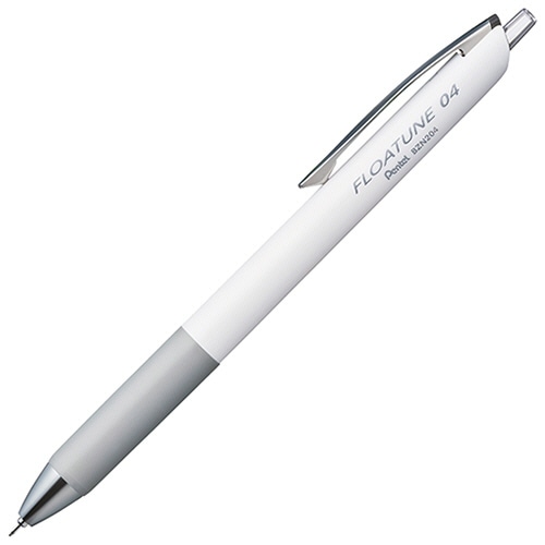 ぺんてる 油性ボールペン フローチューン 0.4mm 黒 (軸色:ホワイト) BZN204-A 1本（ご注文単位1本）【直送品】