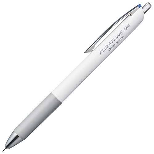 ぺんてる 油性ボールペン フローチューン 0.4mm 青 (軸色:ホワイト) BZN204-C 1セット(10本)/セット（ご注文単位1セット）【直送品】
