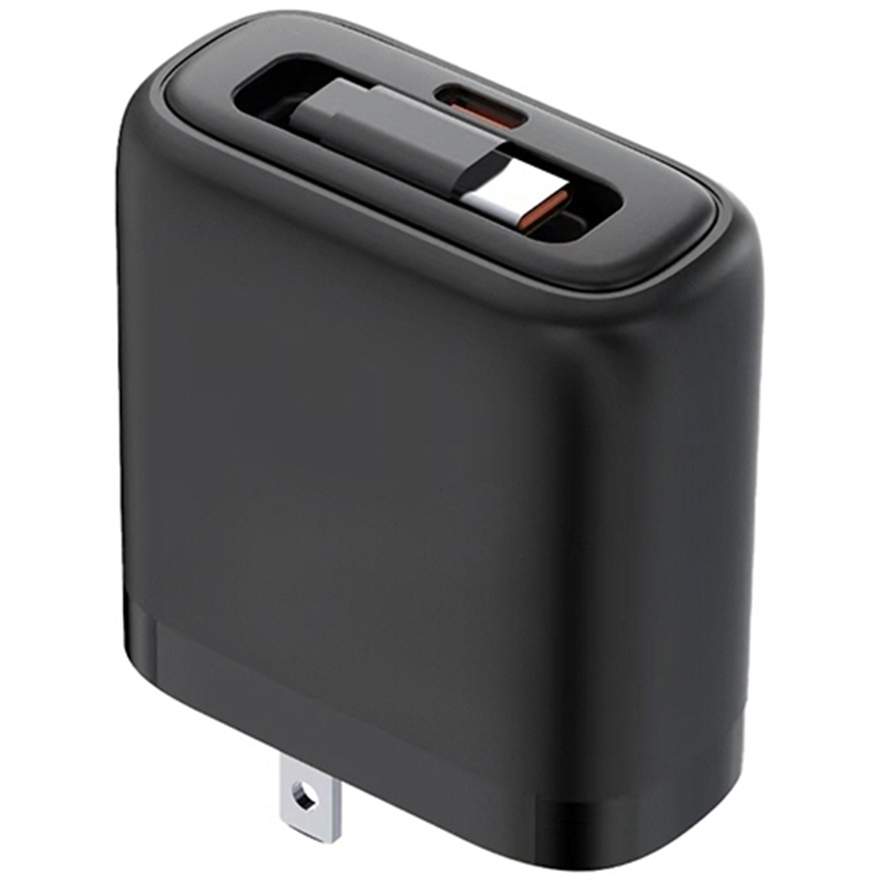 オウルテック OEC ケーブル内蔵AC充電器 PD65W ブラック OEC-APD65C2RG-BK 1個（ご注文単位1個）【直送品】