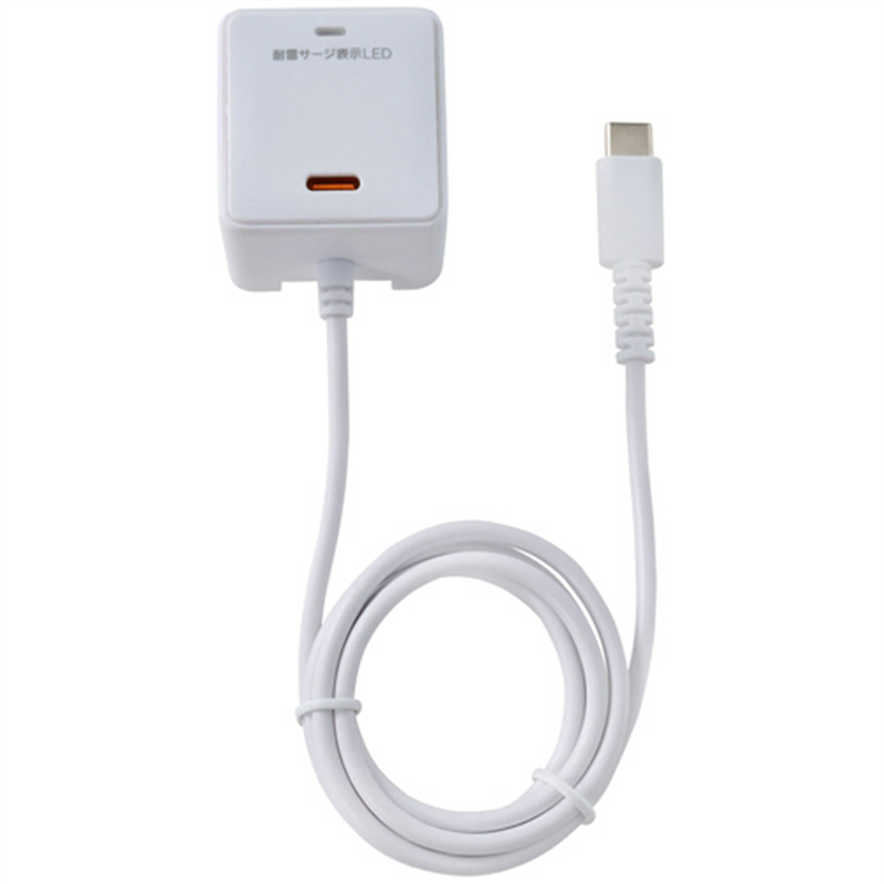 PD20W対応 耐雷USB充電器 Cポート付 FS-SP20C/C-100WH 1個（ご注文単位1個）【直送品】