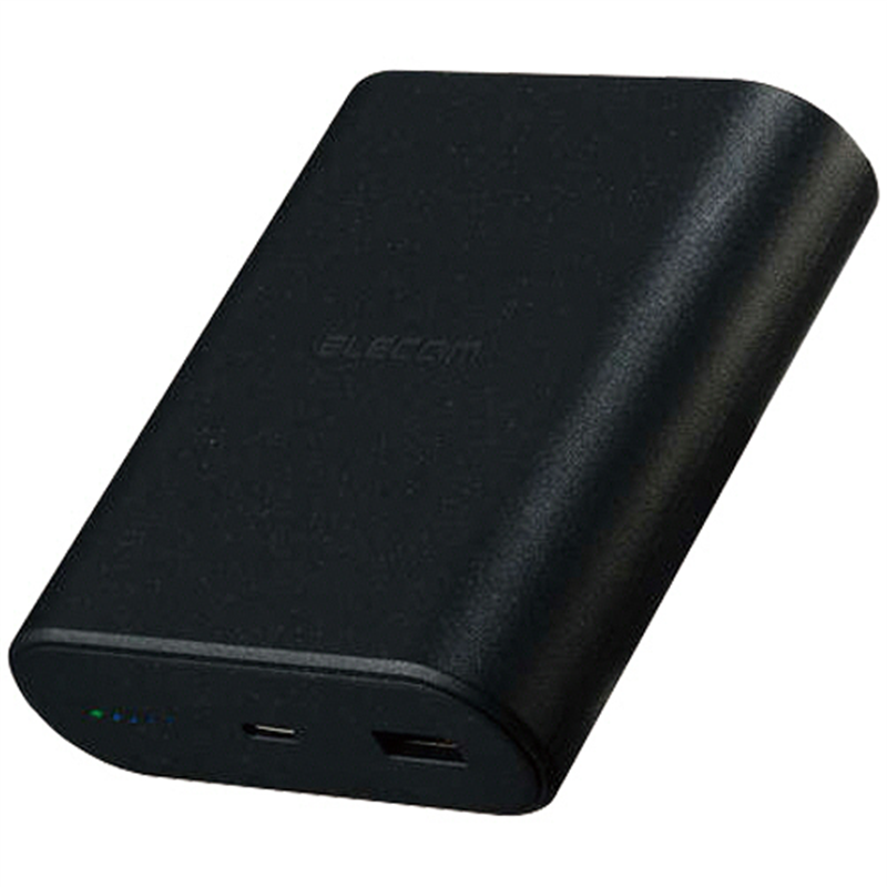 エレコム ナトリウムイオン電池モバイルバッテリー 9000mAh ブラック DE-C55L-9000BK 1個（ご注文単位1個）【直送品】