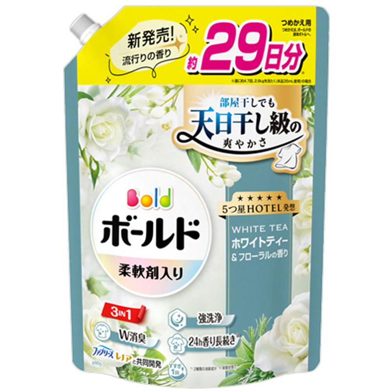 P&G ボールド ジェル ホワイトティー&フローラルの香り つめかえ用 超特大 690g 1パック(ご注文単位1パック)【直送品】