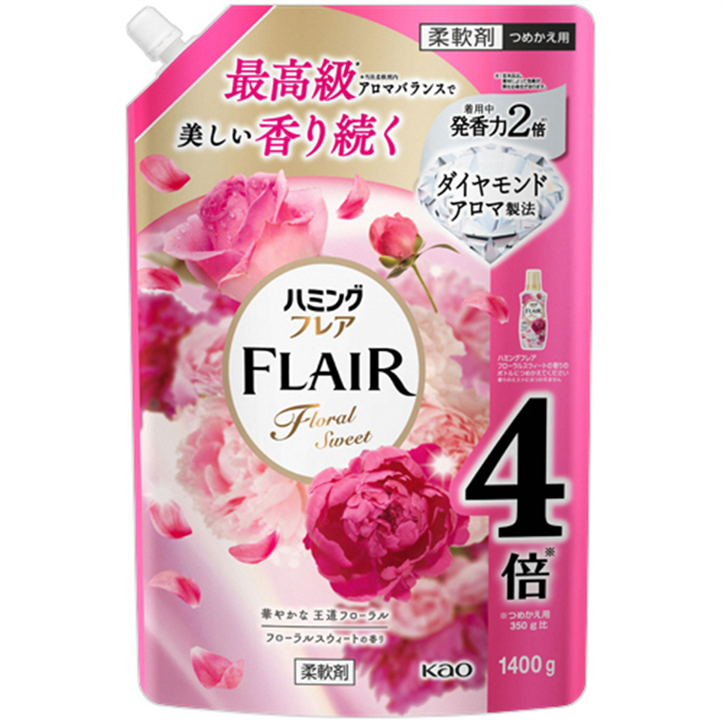 花王 ハミング フレアフレグランス フローラルスウィート つめかえ用 1400g 1個(ご注文単位1個)【直送品】