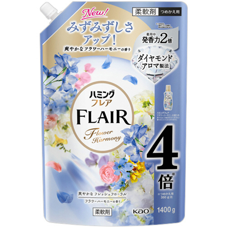 花王 ハミング フレアフレグランス フラワーハーモニー つめかえ用 1400g 1個(ご注文単位1個)【直送品】