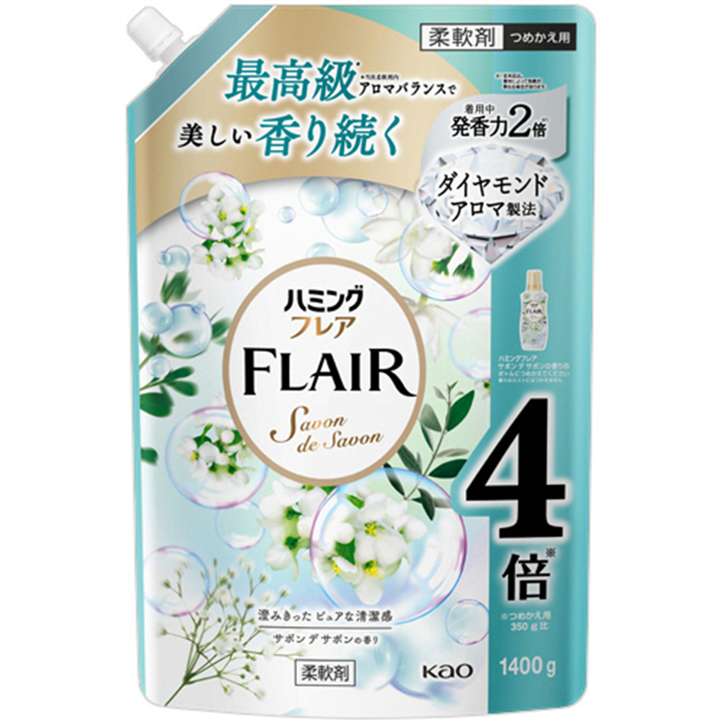 花王 ハミング フレアフレグランス サボン デ サボン つめかえ用 1400g 1個(ご注文単位1個)【直送品】
