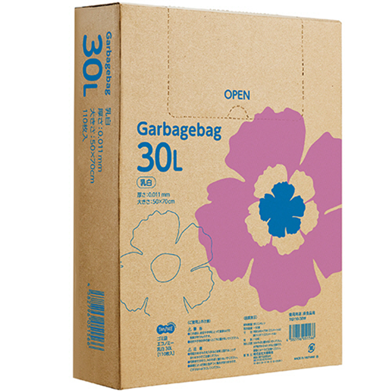 TANOSEE ゴミ袋エコノミー 乳白 30L BOXタイプ 1箱/110枚/箱（ご注文単位1箱）【直送品】