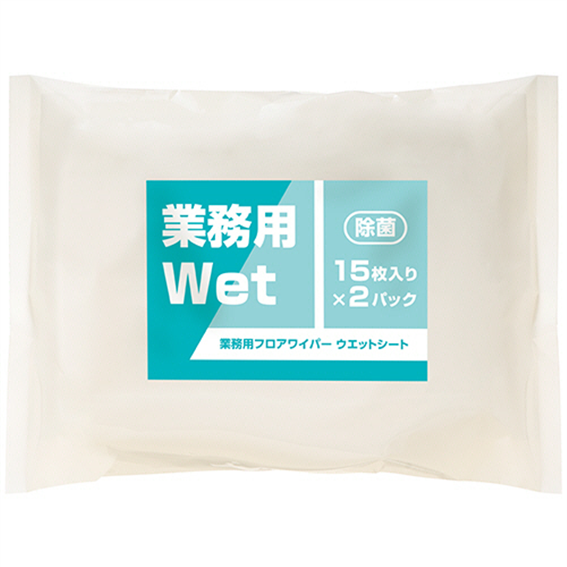 TANOSEE 再生材入り業務用フロアワイパーシート ウエット&除菌 150枚/1セット(ご注文単位1セット)【直送品】