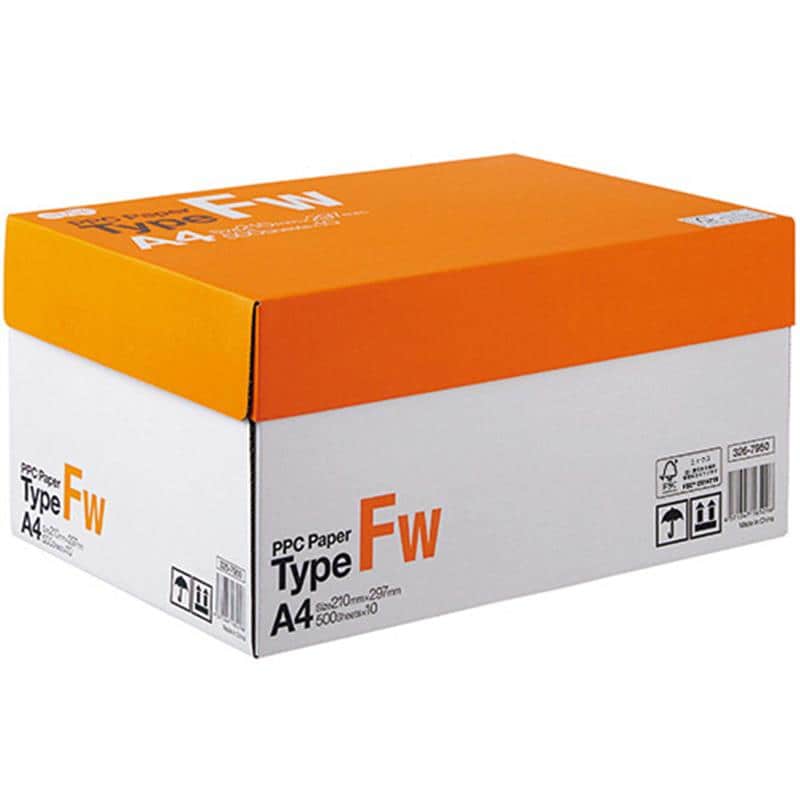 TANOSEE PPC Paper Type FW A4 1箱(5000枚:500枚×10冊) （ご注文単位1箱）【直送品】