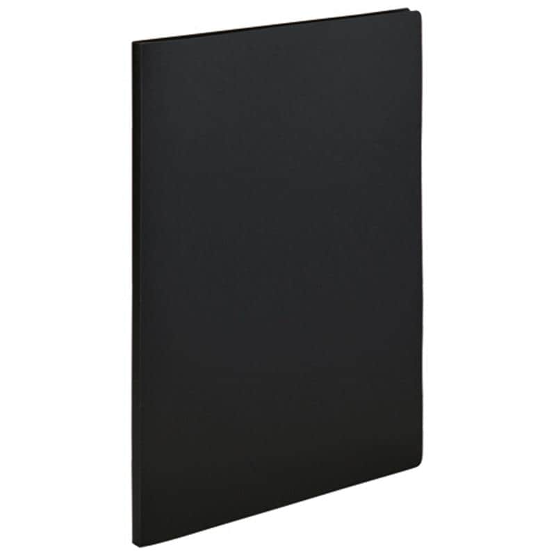 TANOSEE クリアファイル(不透明表紙) A4タテ 10ポケット ブラック 1冊 （ご注文単位1冊）【直送品】