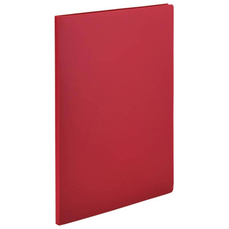 TANOSEE クリアファイル(不透明表紙) A4タテ 10ポケット レッド 1冊 （ご注文単位1冊）【直送品】