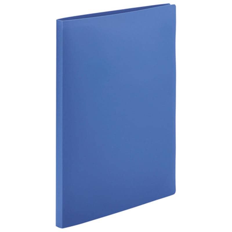 TANOSEE クリアファイル(不透明表紙) A4タテ 20ポケット ブルー 1冊 （ご注文単位1冊）【直送品】
