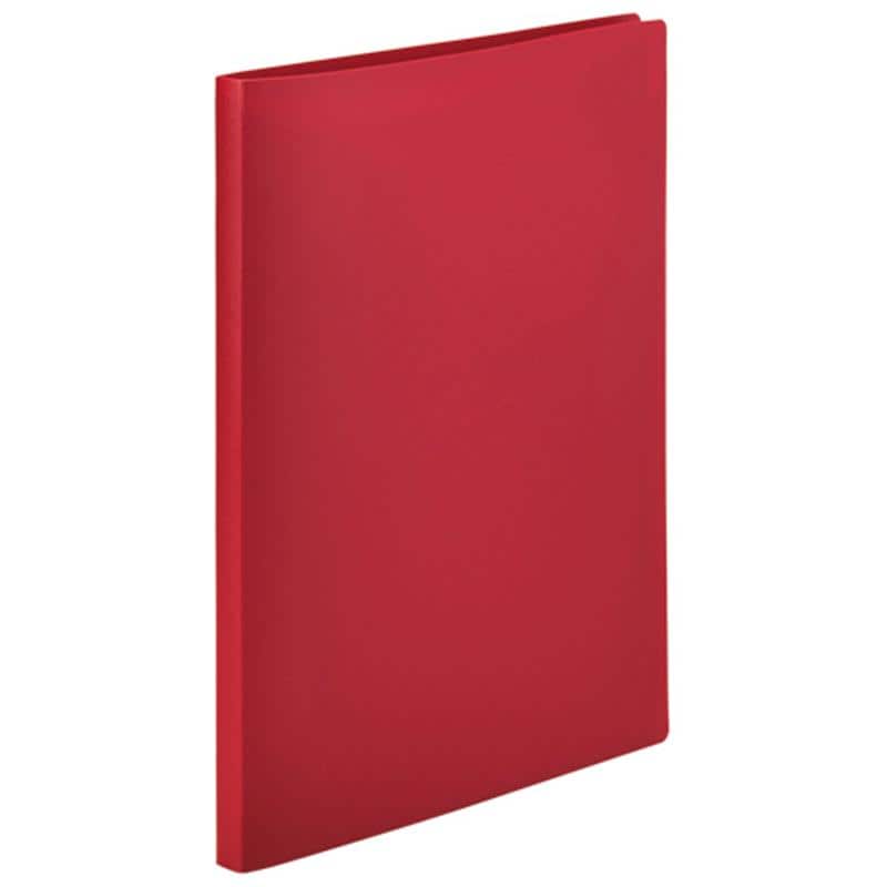 TANOSEE クリアファイル(不透明表紙) A4タテ 20ポケット レッド 1冊 （ご注文単位1冊）【直送品】