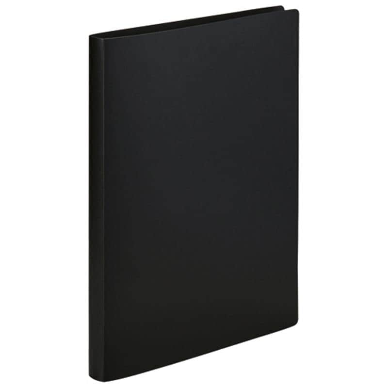 TANOSEE クリアファイル(不透明表紙) A4タテ 40ポケット ブラック 1冊 （ご注文単位1冊）【直送品】