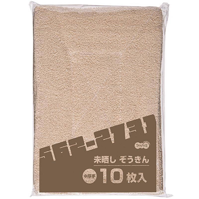 TANOSEE 未晒しぞうきん 中厚手 1パック(10枚) (ご注文単位1パック)【直送品】