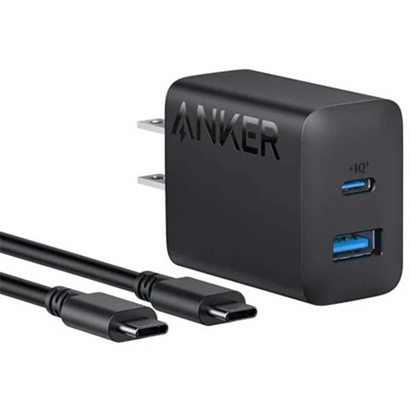アンカージャパン 急速充電器 ANKER Charger(20W 2ポート)with USB-Cケーブル ブラック B2348N11 1個 （ご注文単位1個）【直送品】