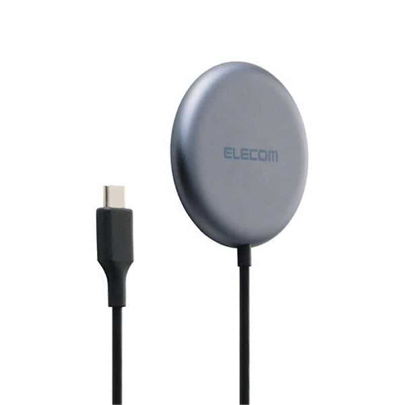 エレコム マグネットQi2規格対応ワイヤレス充電器(25W) 1.5m ブラック W-MA11BK 1個 （ご注文単位1個）【直送品】