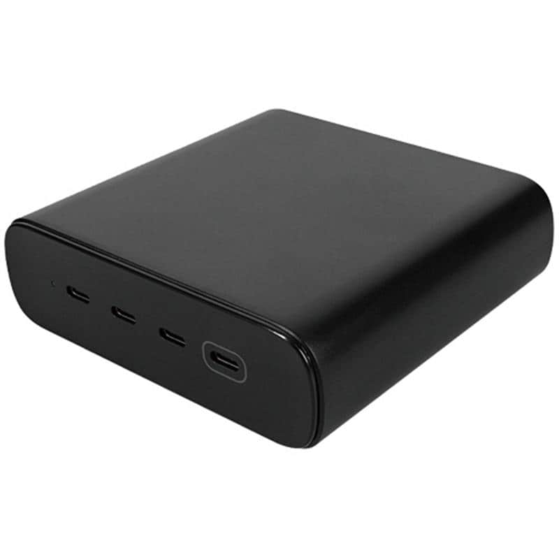 オウルテック PD100W/合計最大245W出力 USB Type-C×4 AC充電器 ブラック OEC-ACPD245C4G-BK 1個 (ご注文単位1個)【直送品】