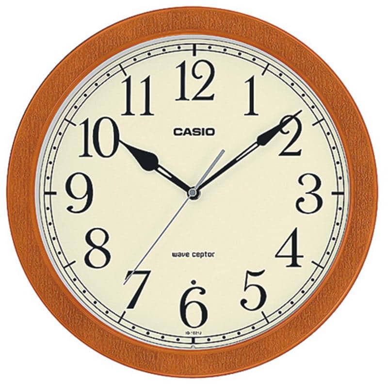 カシオ 電波掛時計 薄茶 IQ-1021J-7JF 1台 （ご注文単位1台）【直送品】