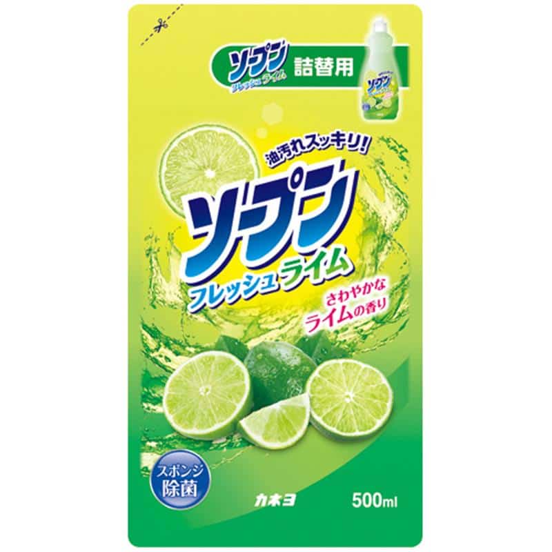 カネヨ石鹸 ソープン フレッシュライム 詰替用 500mL 1個 （ご注文単位1個）【直送品】