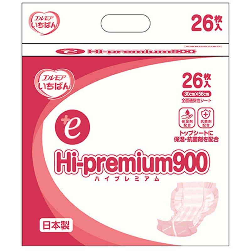 カミ商事 エルモア いちばん Hi-premium900 病院・施設用 1セット(104枚:26枚×4パック) （ご注文単位1セット）【直送品】