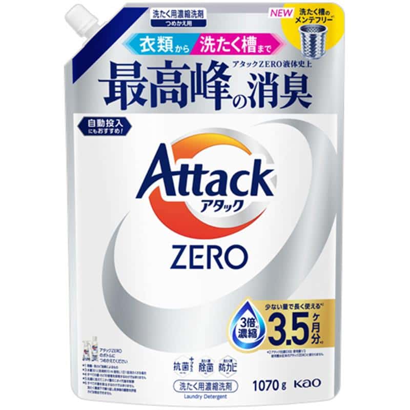 花王 アタックZERO つめかえ用 1070g 1個 （ご注文単位1個）【直送品】
