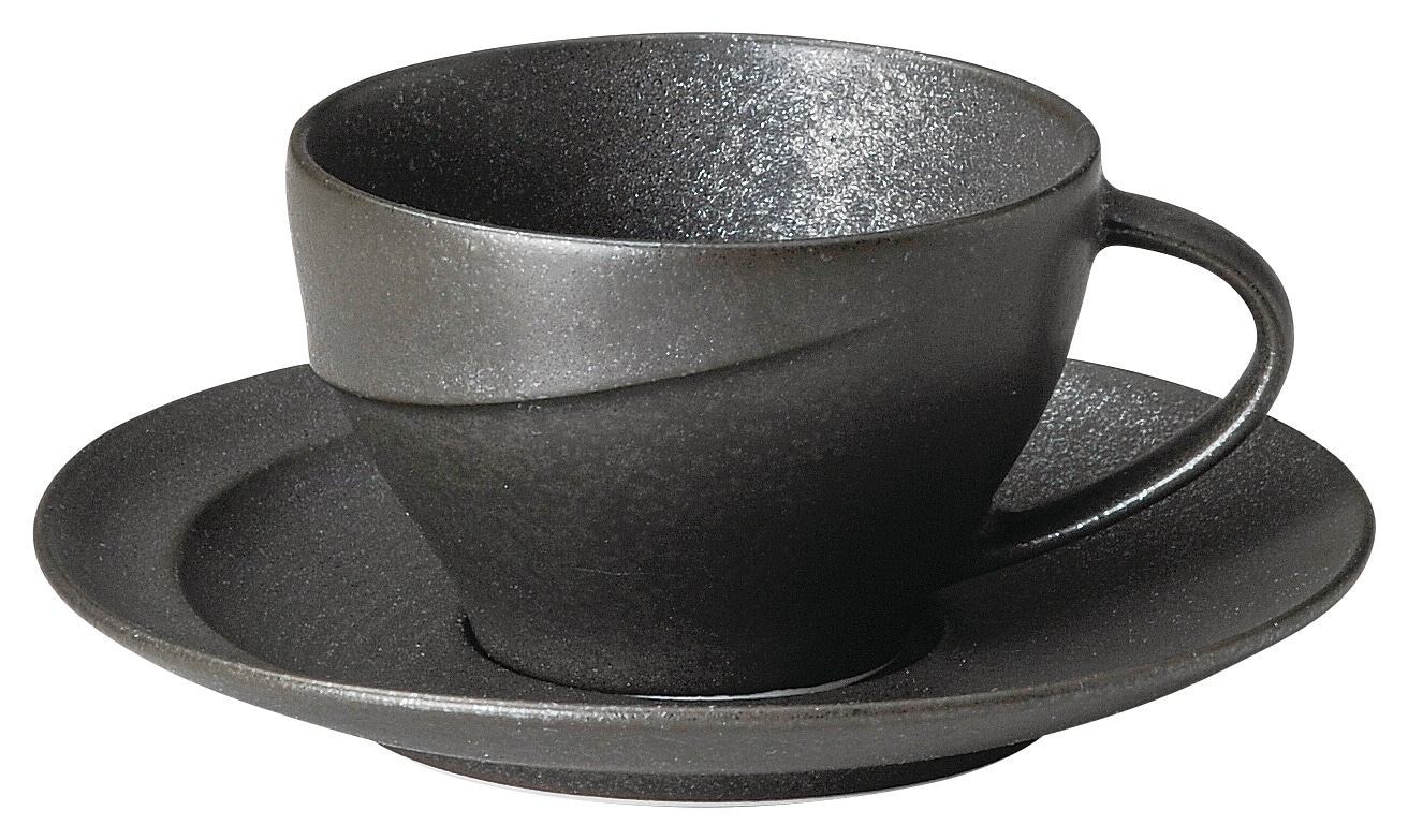山万 アルコ クリスタルブラック コーヒーカップ ※カップ単品のみ 1個(ご注文単位1個)【直送品】