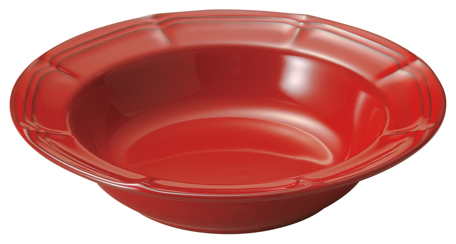 山万 ラフィネ　ウ゛ィンテージレッド　21.5cmリムスープボウル 1個（ご注文単位1個）【直送品】