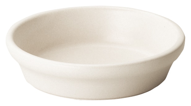 山万 直火用 スタック12cm浅ボウル ホワイト 1個(ご注文単位1個)【直送品】