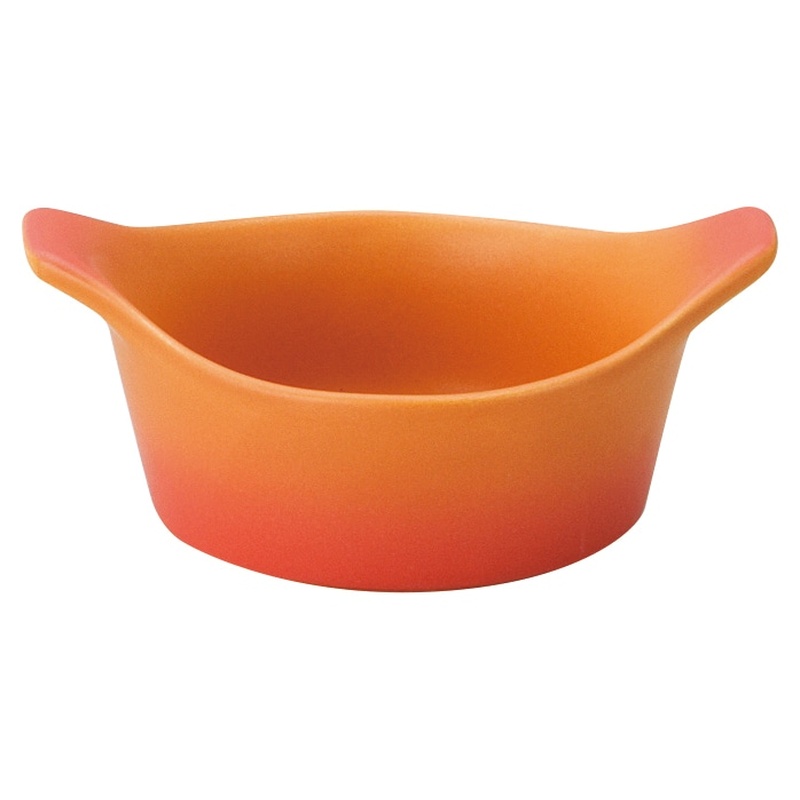 山万 直火用 13.5cmソースポット ベイクオレンジ 1個(ご注文単位1個)【直送品】