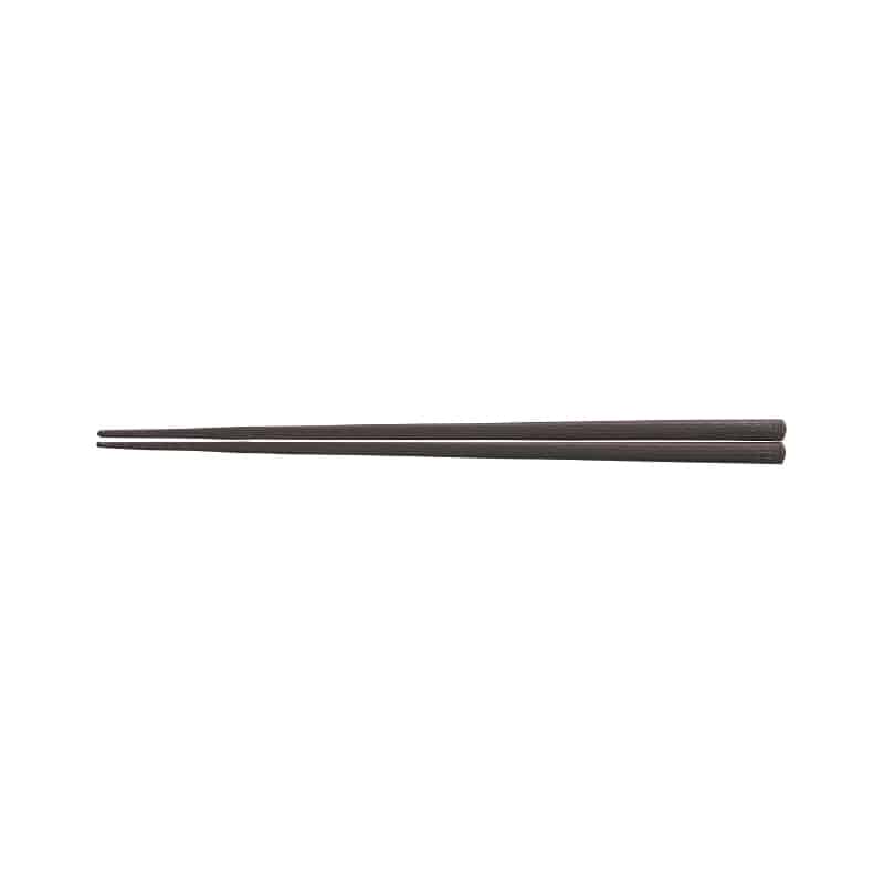 山万 ブラック　22.5cm四角木目箸 1個（ご注文単位1個）【直送品】