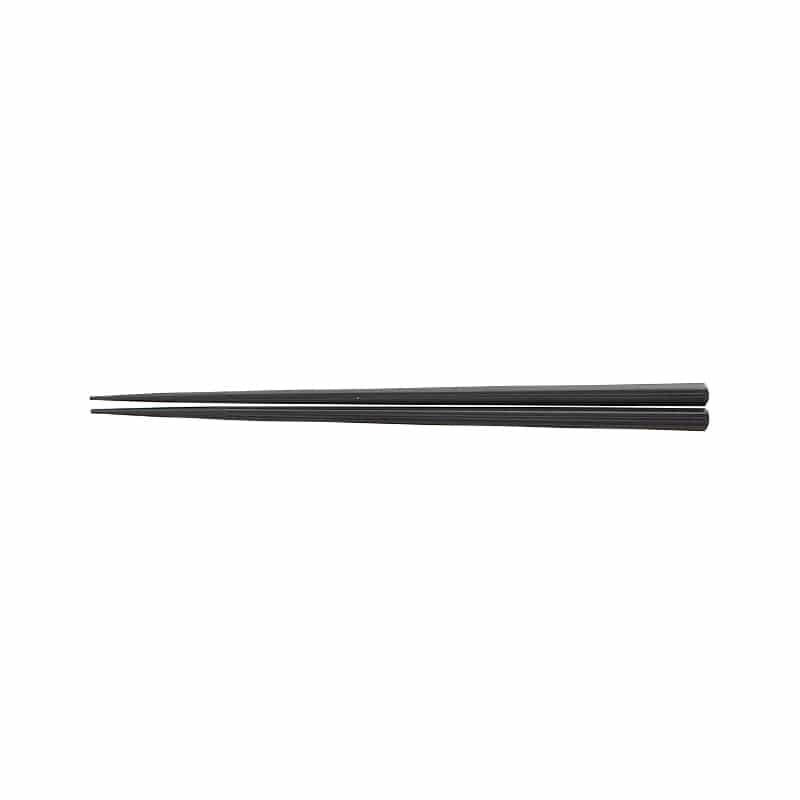 山万 ブラック　22.5cm縦筋目五角箸 1個（ご注文単位1個）【直送品】