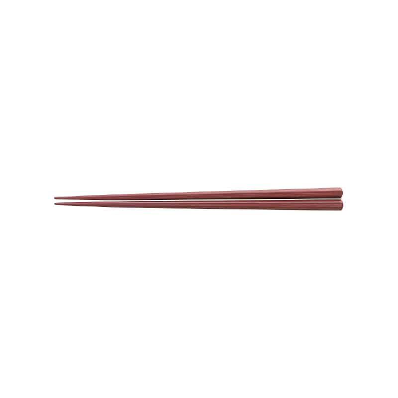山万 エンジ　21cm縦筋目五角箸 1個（ご注文単位1個）【直送品】