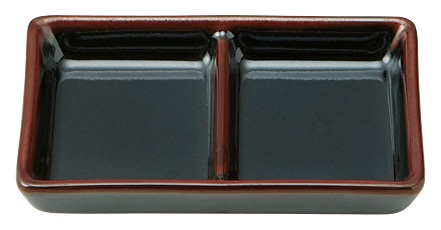 山万 黒艶 スタック2連皿 1個(ご注文単位1個)【直送品】
